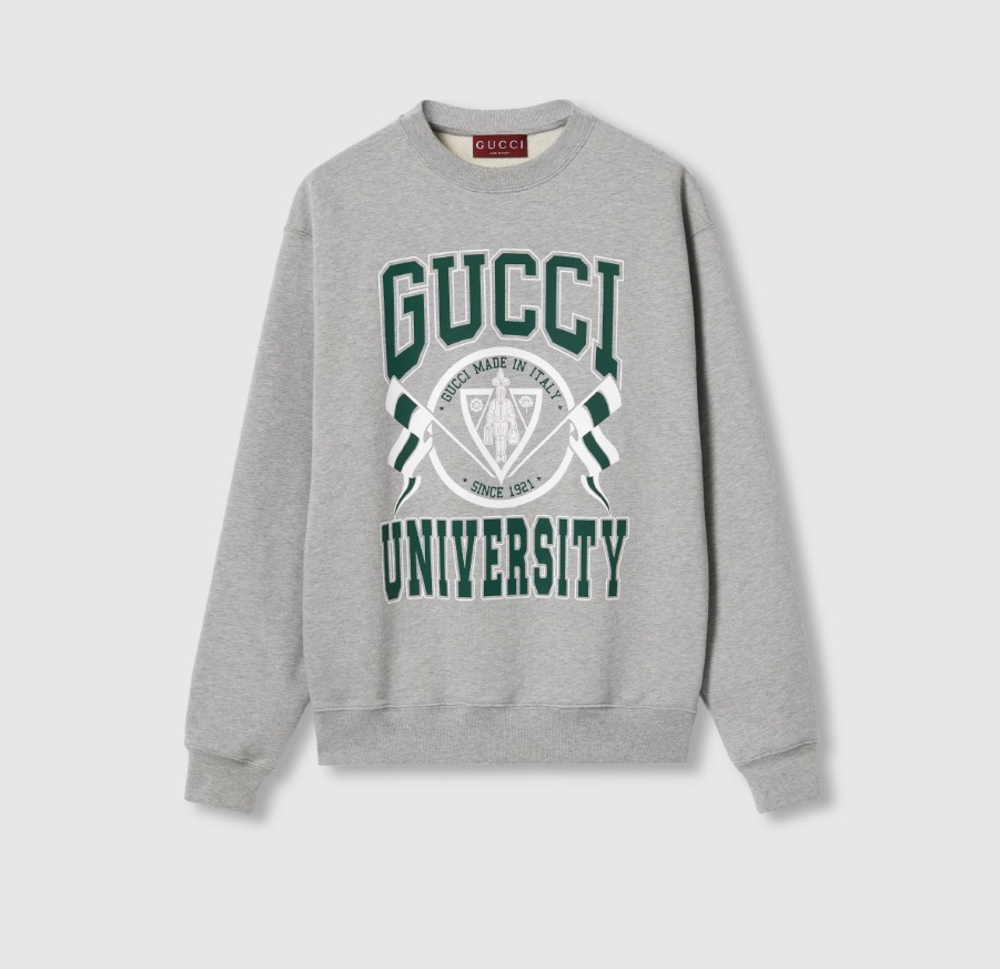 GUCCIプリント コットンジャージー スウェットシャツ 784413 XJGU7 1230