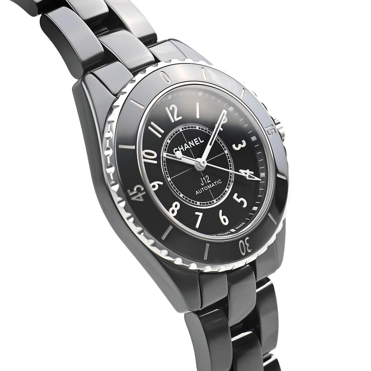 シャネル激安 ブラック  J12 33MM 自動巻き レディース H5696