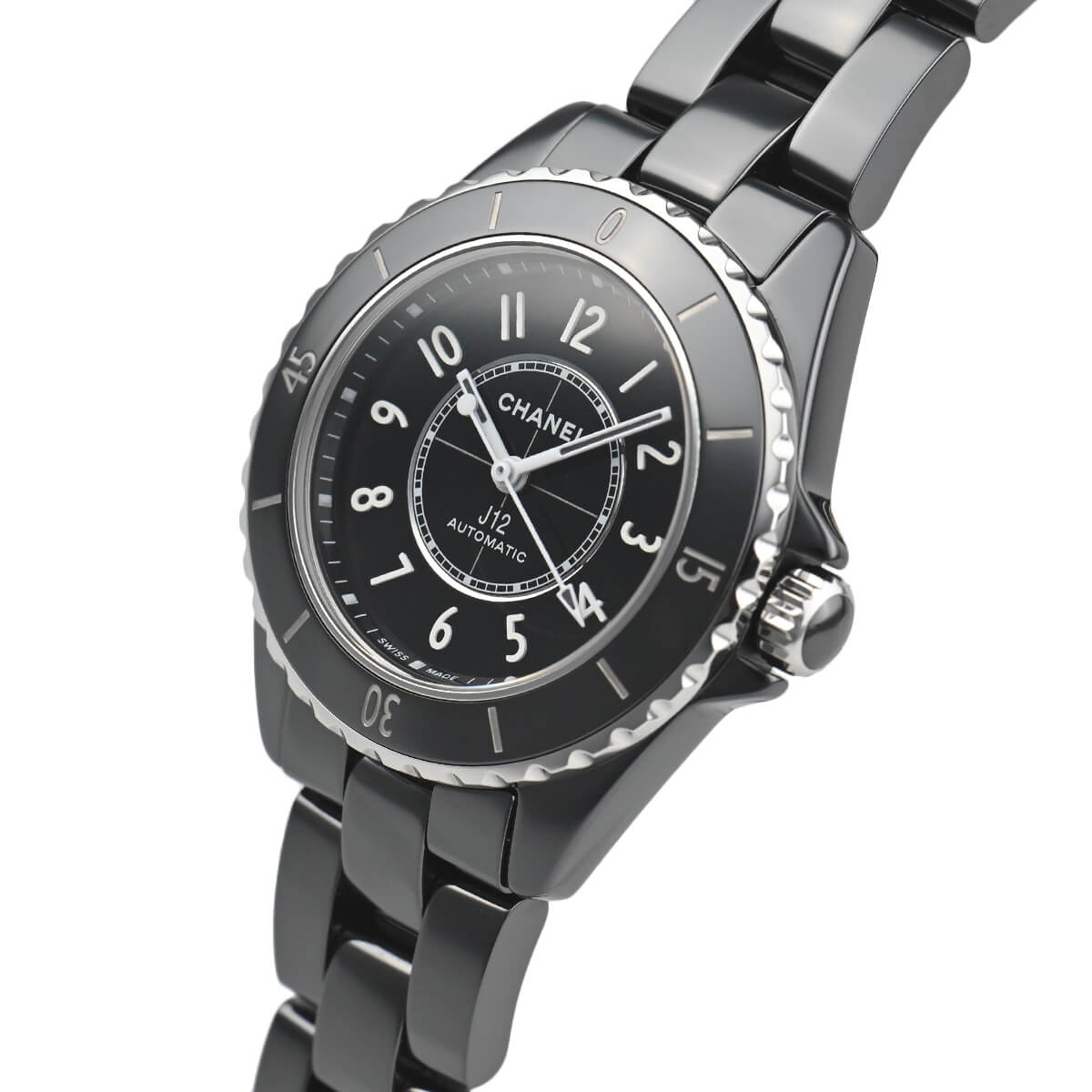 シャネル激安 ブラック  J12 33MM 自動巻き レディース H5696