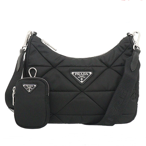 プラダ パデッドRe-Nylon ショルダーバッグ レディース ブラック 1BC151 V B9O RDJN F0002 NERO