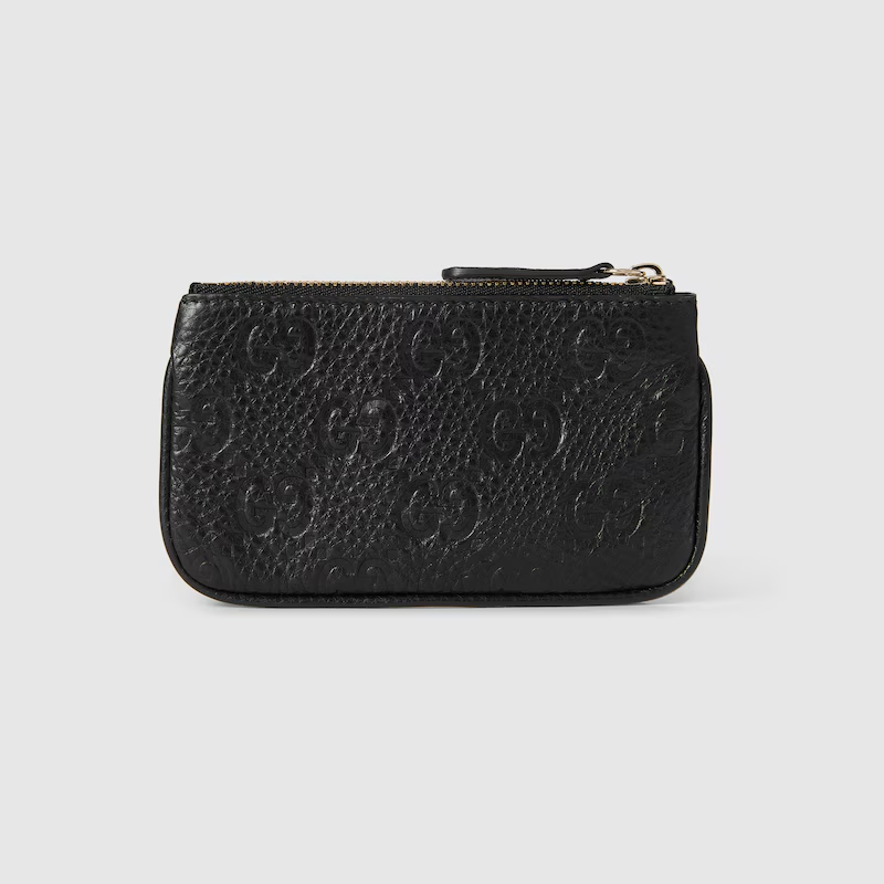 グッチ後払い GGエンブレム ジップ キーケース 815891 AAEEM