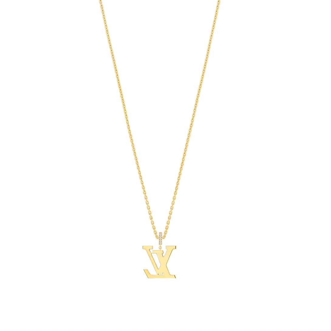 ルイヴィトン ネックレス ペンダント LV XL イエローゴールド×ダイヤモンド  Q93848