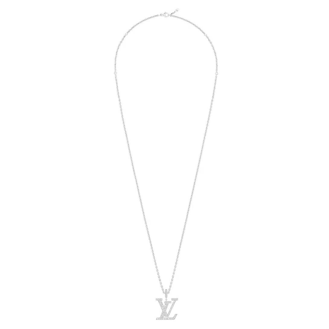 ルイヴィトン激安 ネックレス ペンダント LV XL ホワイトゴールド×ダイヤモンド Q93821