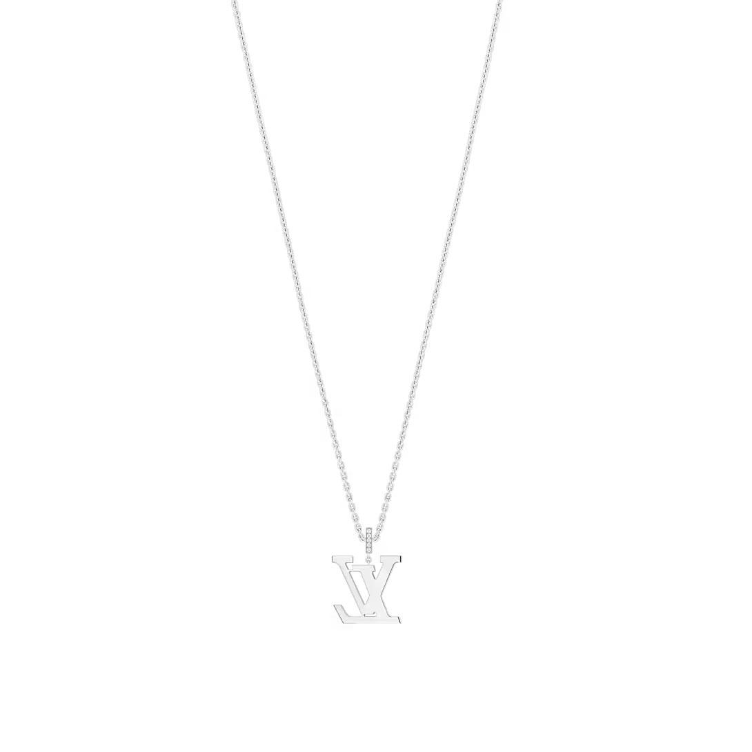ルイヴィトン激安 ネックレス ペンダント LV XL ホワイトゴールド×ダイヤモンド Q93821