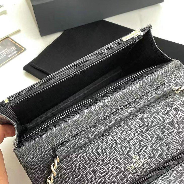 シャネル キャビアスキン チェーンウォレット ショルダーバッグ AP3310 B10707 94305