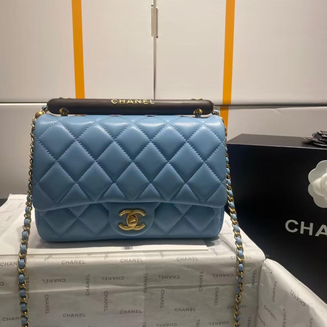 シャネル CHANEL トップハンドル スモールフラップ バッグ AS4151 B13085 NO195