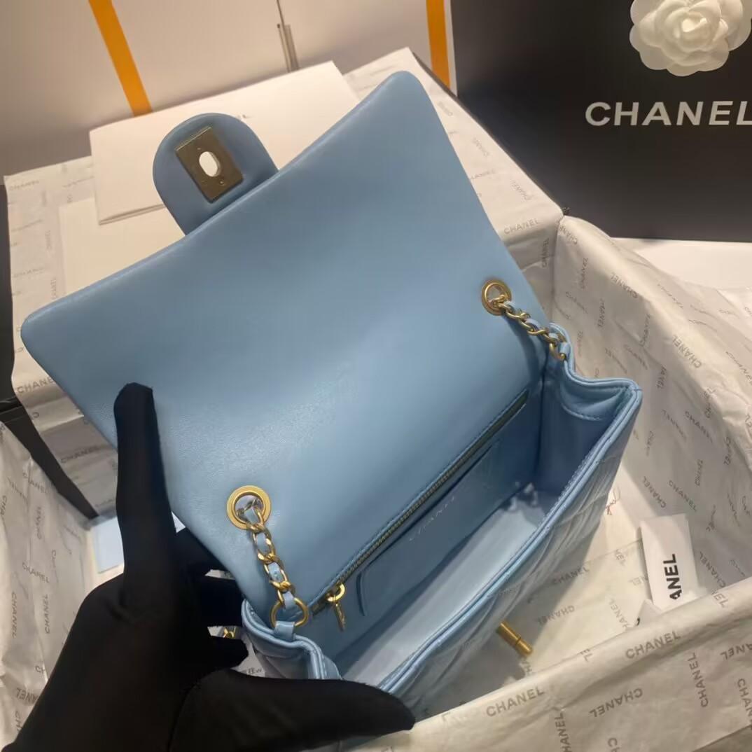シャネル CHANEL トップハンドル スモールフラップ バッグ AS4151 B13085 NO195