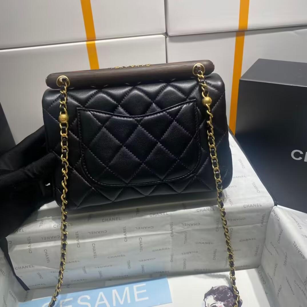 シャネル CHANEL トップハンドル スモールフラップ バッグ AS4151 B13085 94305