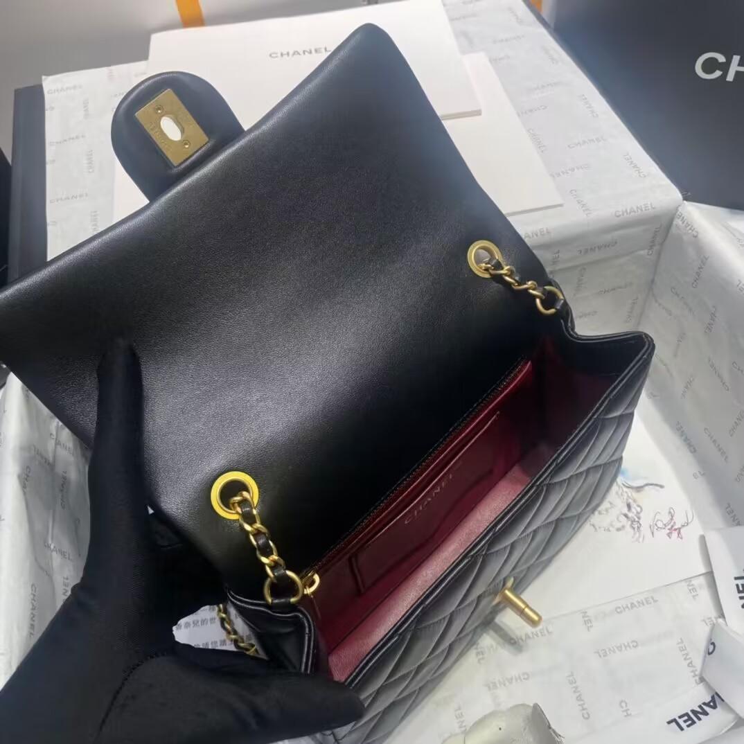 シャネル CHANEL トップハンドル スモールフラップ バッグ AS4151 B13085 94305