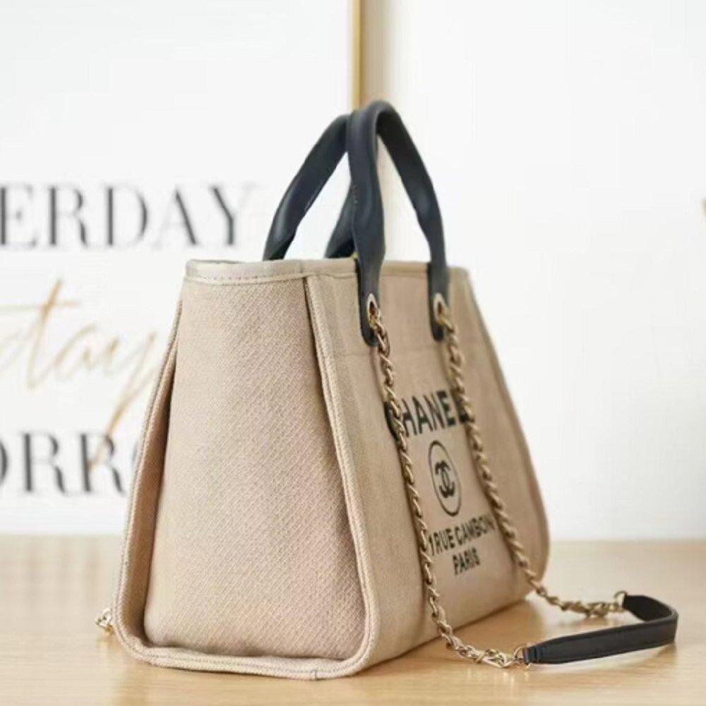 シャネル CHANEL トートバッグ レディース ベージュ ブラック AS3257 B08029 NI018