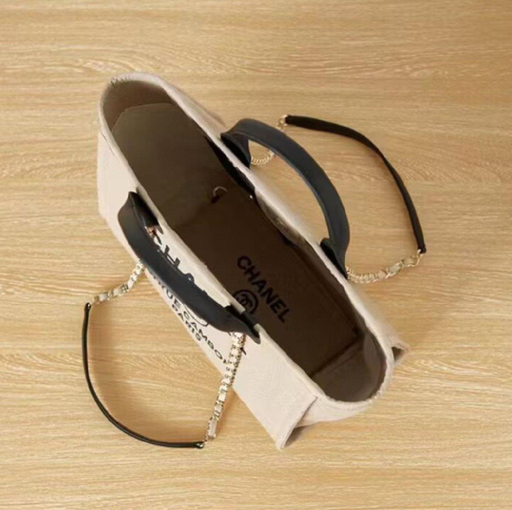 シャネル CHANEL トートバッグ レディース ベージュ ブラック AS3257 B08029 NI018