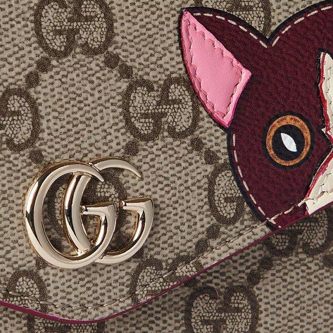 グッチ キャット ディテール付き GG ミニショルダーバッグ 818764 FAEEP 8574