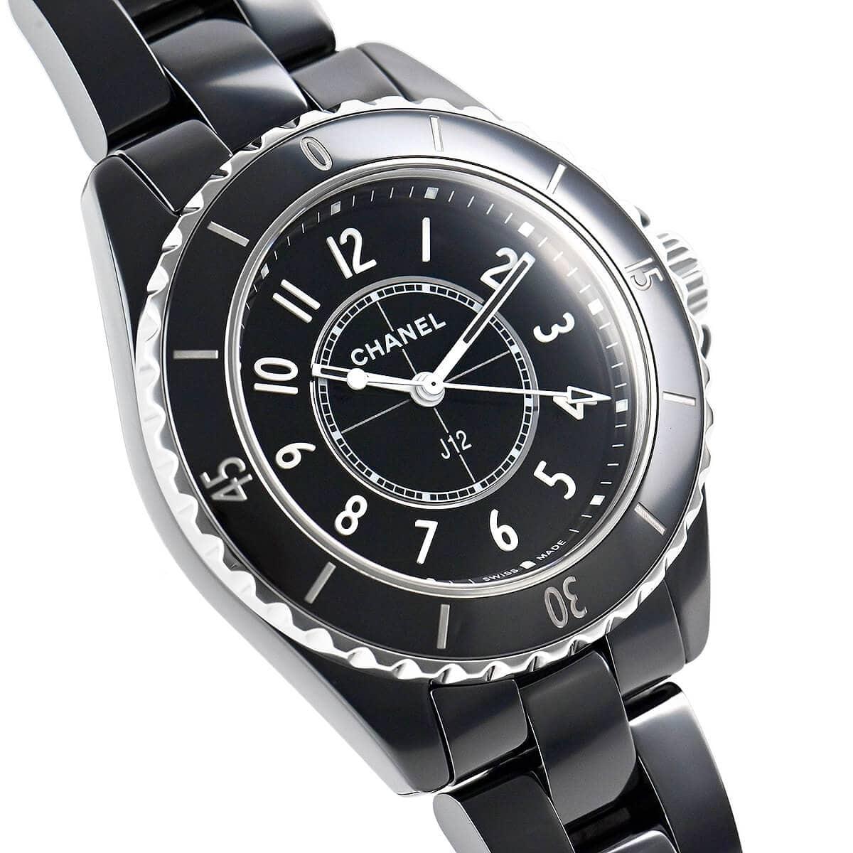 シャネル  J12 33MM ブラック レディース H5695