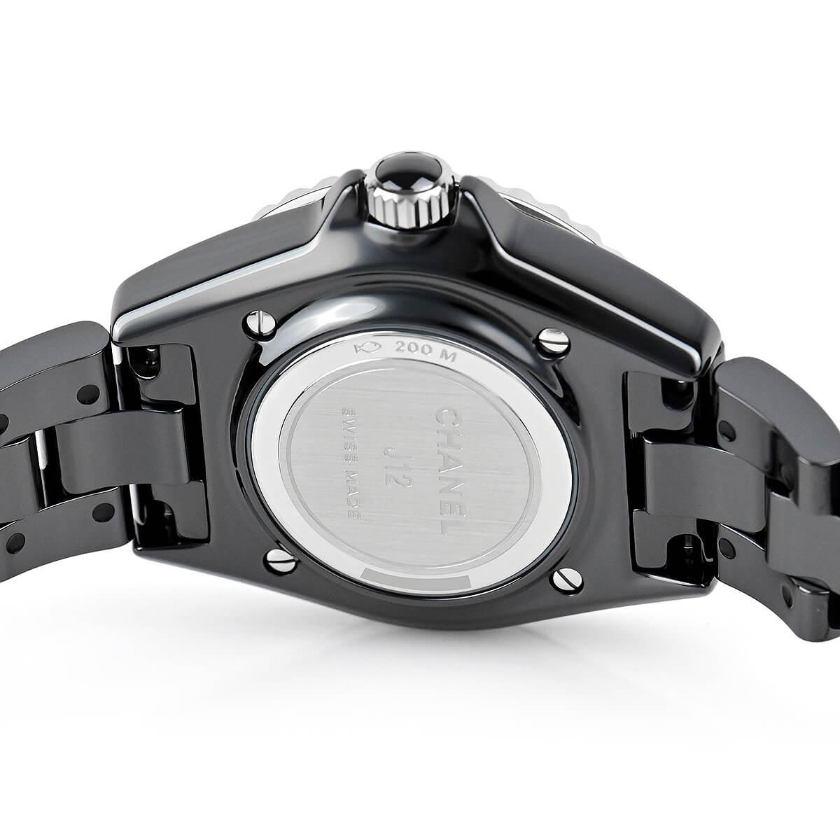 シャネル  J12 33MM ブラック レディース H5695