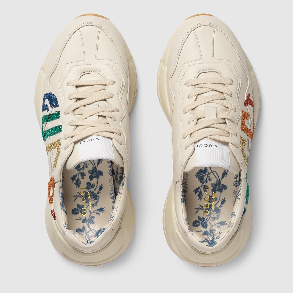 グッチ Gucci Women's レインボーグリッター スニーカー 524990 DRW00 9022