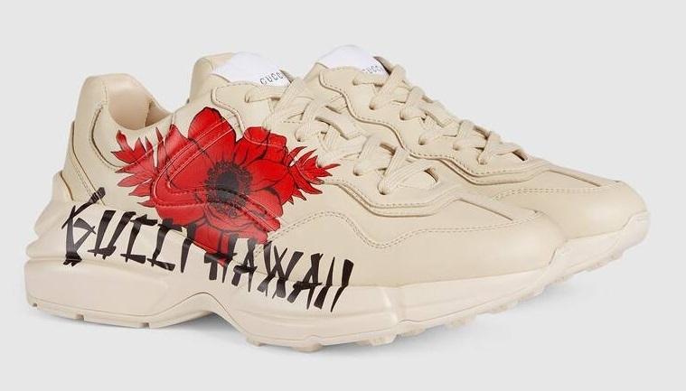 グッチ GUCCI ハワイプリント Gucci Hawaii レースアップスニーカー 631708 DRW00 9522