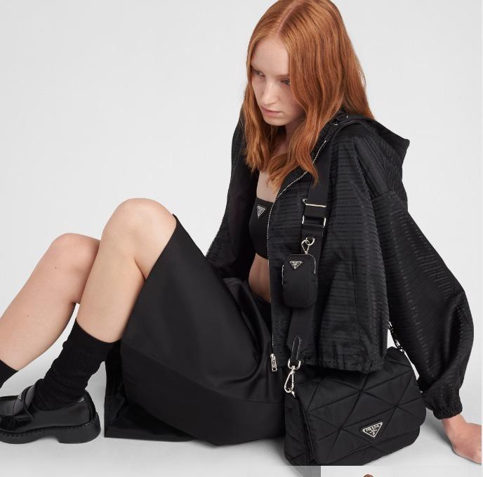 プラダ パデッド キルティングRe-Nylon ショルダーバッグ ブラック 1BD290_RDJN_F0002_V_B9O