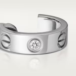 カルティエ Love イヤリング ダイヤモンド2個 ホワイトゴールド ダイヤモンド B8022800