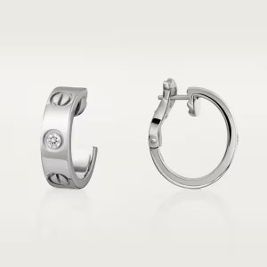 カルティエ Love イヤリング ダイヤモンド2個 ホワイトゴールド ダイヤモンド B8022800
