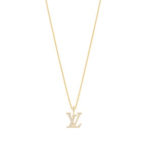ルイヴィトン ネックレス ペンダント LV XL イエローゴールド×ダイヤモンド  Q93848
