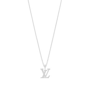 ルイヴィトン激安 ネックレス ペンダント LV XL ホワイトゴールド×ダイヤモンド Q93821