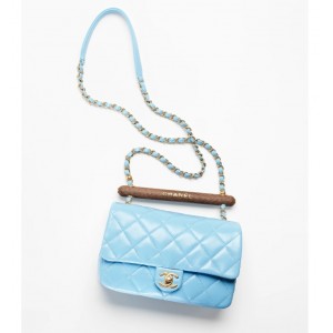 シャネル CHANEL トップハンドル スモールフラップ バッグ AS4151 B13085 NO195