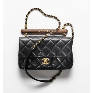 シャネル CHANEL トップハンドル スモールフラップ バッグ AS4151 B13085 94305