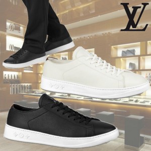 ルイヴィトン LV リゾート ライン スニーカー 靴 白 黒 モノグラム 1AA2ET 1AA621
