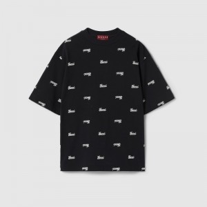 グッチ 刺繍入りコットンジャージーTシャツ 788072 XJGJ0 1043
