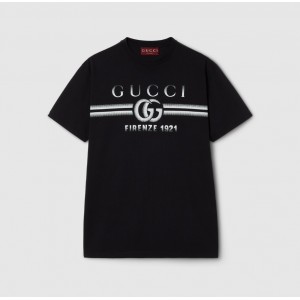 グッチ“GUCCI”プリント コットンジャージー Tシャツ 785345 XJGKJ 1070