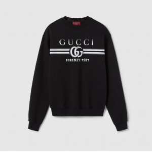 グッチ コットンジャージー スウェットシャツ ブラック 784413 XJGKQ 1152