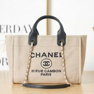 シャネル CHANEL トートバッグ レディース ベージュ ブラック AS3257 B08029 NI018