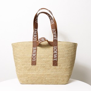 ロエベ RAFFIA SHOPPER フォールドショッパー かごバッグ トートバッグ レディース B507X23X04