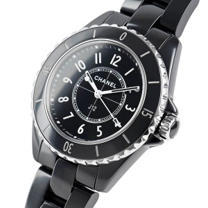 シャネル  J12 33MM ブラック レディース H5695