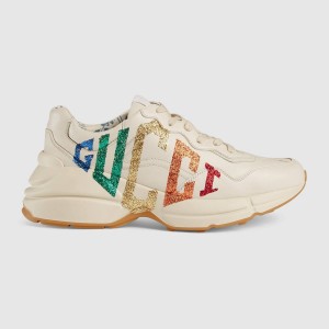 グッチ Gucci Women's レインボーグリッター スニーカー 524990 DRW00 9022