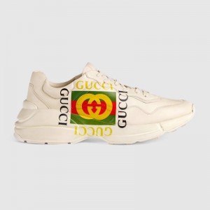 グッチ GUCCI メンズライトングッチロゴレザースニーカー 500878 DRW00 9522