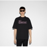 Gucci スクリプト プリント コットン Tシャツ 798769 XJGQ3 1142