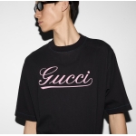 Gucci スクリプト プリント コットン Tシャツ 798769 XJGQ3 1142