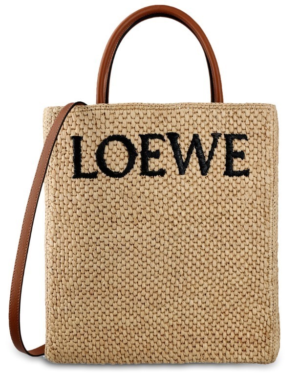 ロエベ STANDARD TOTE A4 RAFIAA スタンダード トートバッグ ショルダーバッグ 2way ラフィア レザー レディース A563R18X02