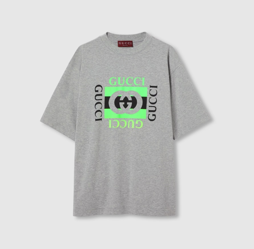 GUCCI プリント コットンジャージー Tシャツ 784361 XJGNA 1232