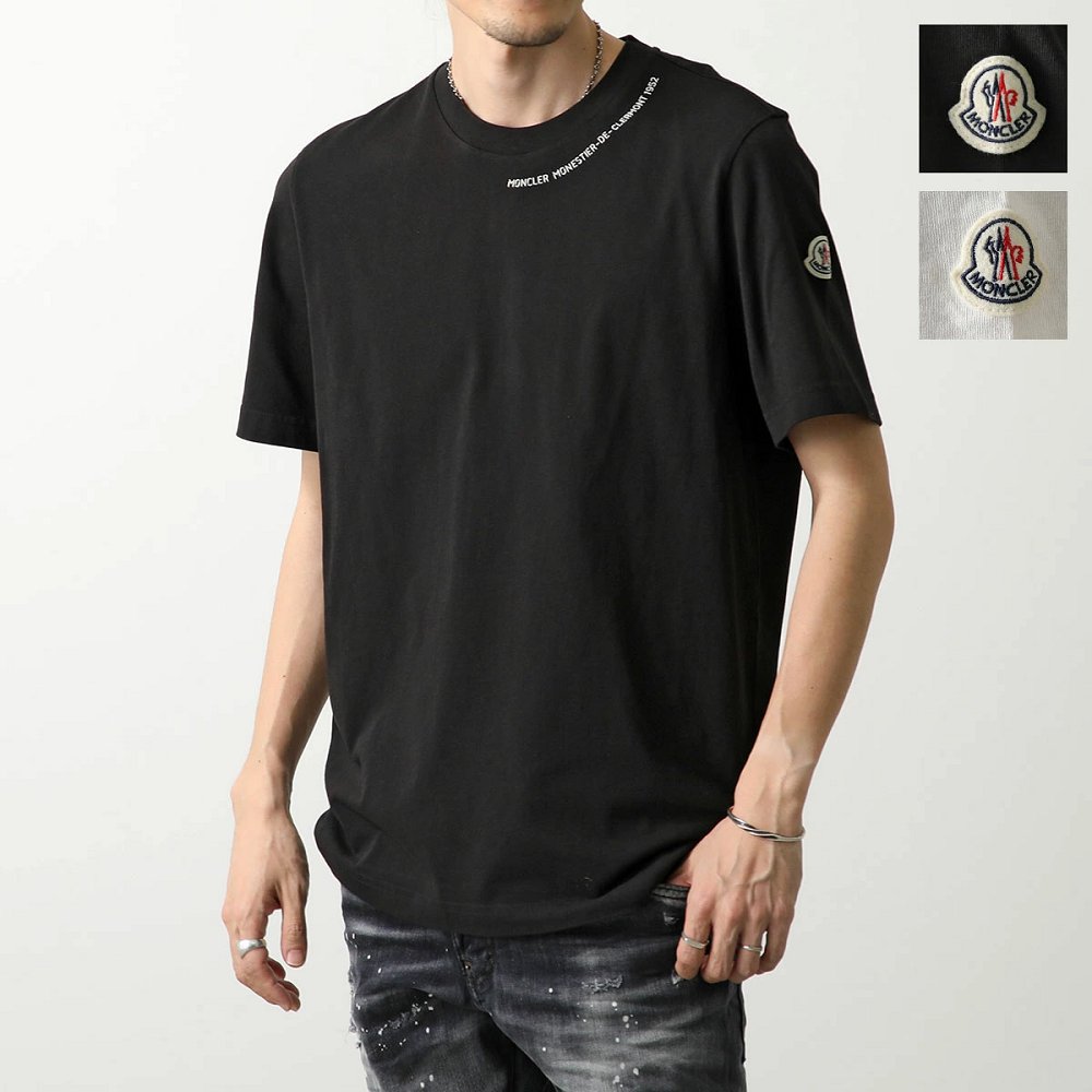 モンクレール 半袖 Tシャツ メンズ クルーネック ロゴ コットン 8C00044 8390T