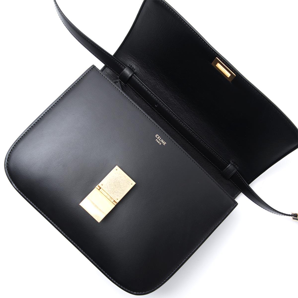 セリーヌ クラシック ミディアム ショルダーバック ブラック レディース 18917 3dls 38no