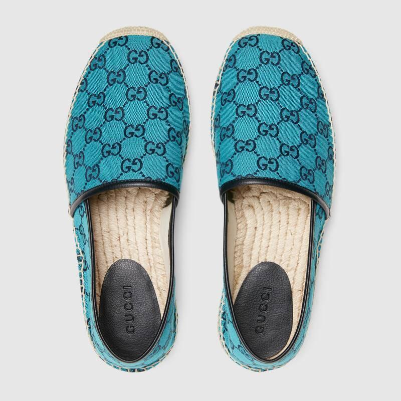 GUCCI レザートリミング ロゴ キャンバスエスパドリーユ 663655 9SFV0 4276