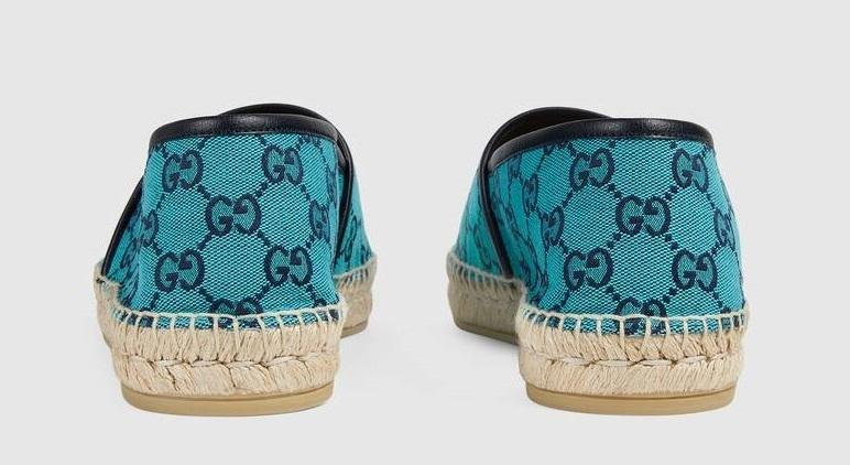 GUCCI レザートリミング ロゴ キャンバスエスパドリーユ 663655 9SFV0 4276