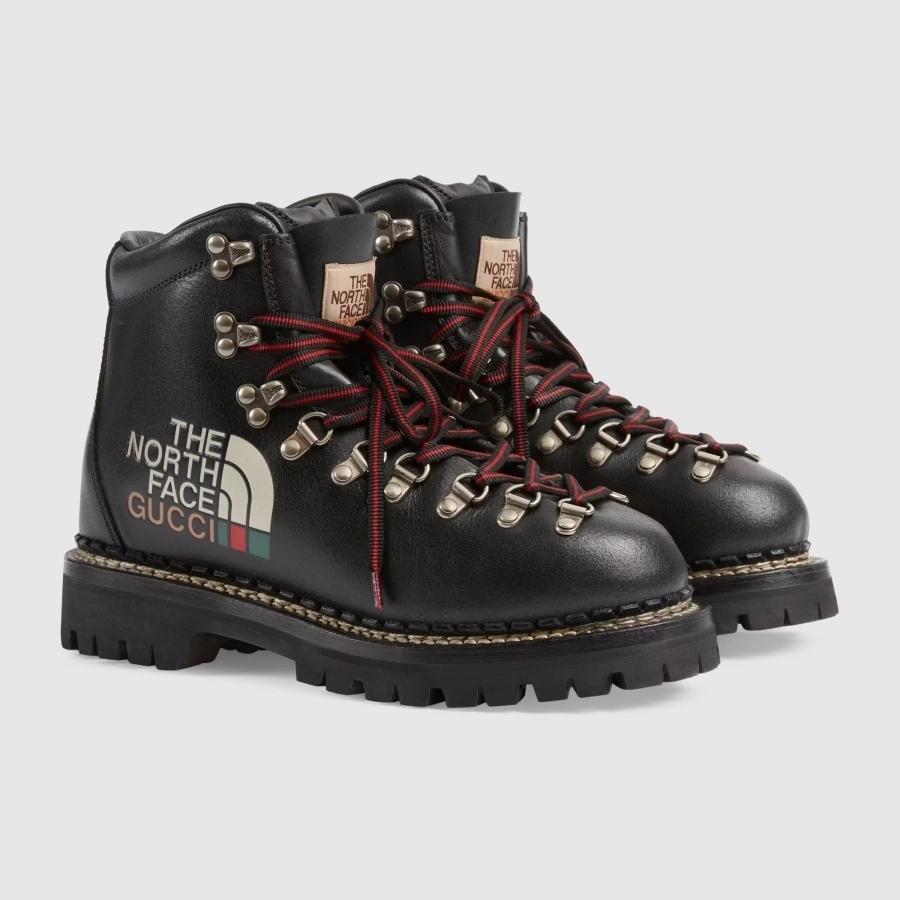 グッチ GUCCI x The North Face ウィメンズ アンクルブーツ 655398 17U10 1000