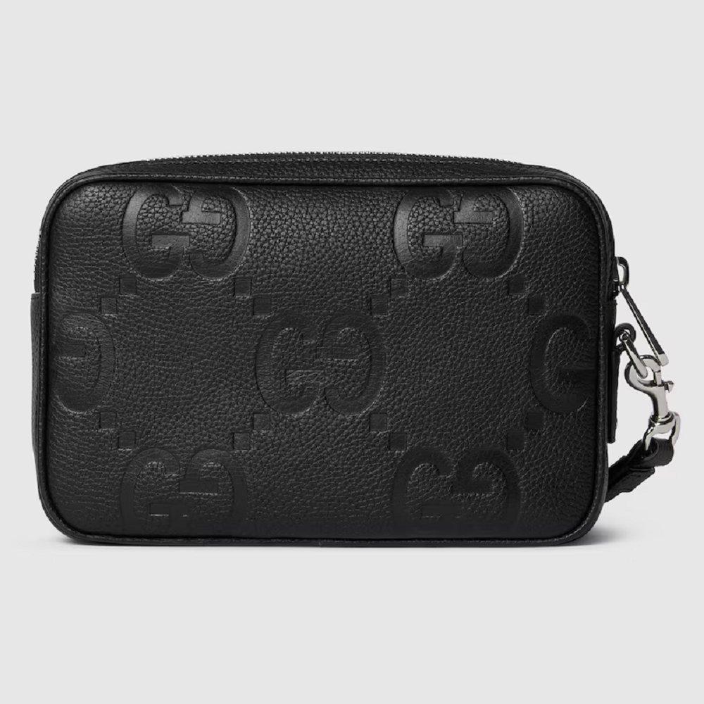 GUCCI ジャンボGG スモールポーチ ブラック ‎802148 AABY0 1000