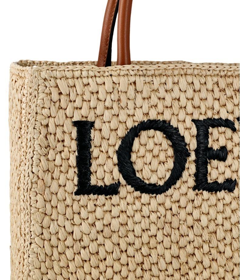 ロエベ STANDARD TOTE A4 RAFIAA スタンダード トートバッグ ショルダーバッグ 2way ラフィア レザー レディース A563R18X02