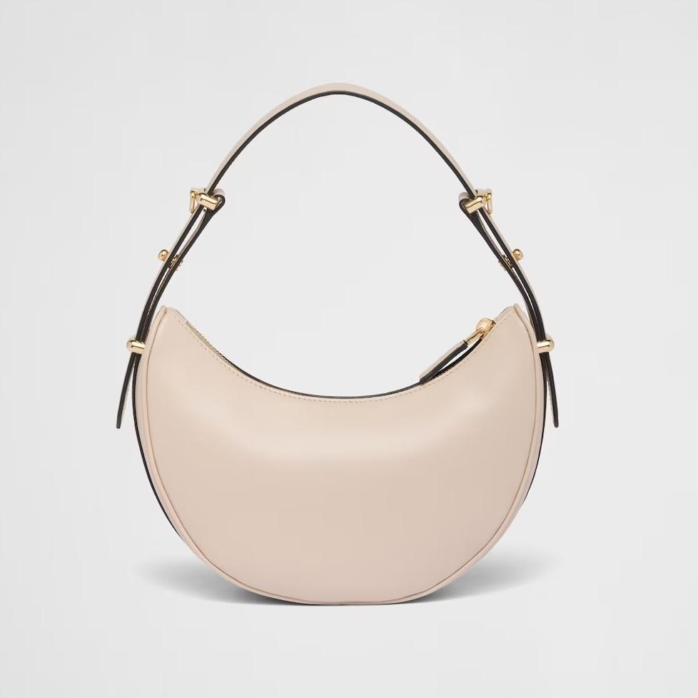 プラダ アーケ Re-Nylon xブラッシュドレザー ショルダーバッグ レディース 1BC194_ASK_F03MV_V_OOO