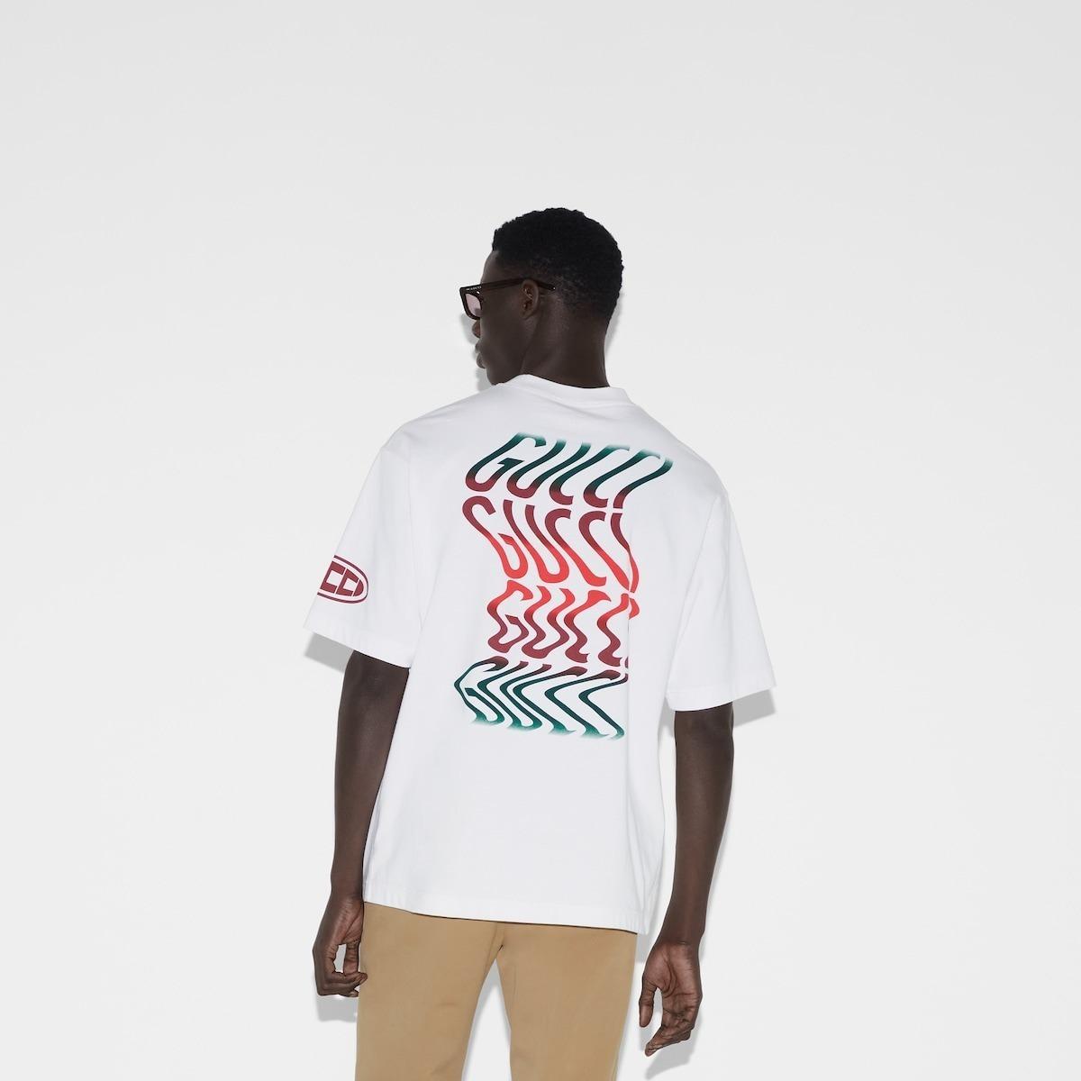 グッチ プリント コットンジャージー Tシャツ 784361 XJGQY 9074