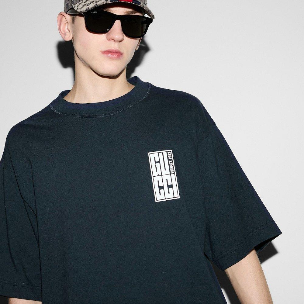 グッチ プリント コットンジャージー Tシャツ 784361 XJGKK 4735